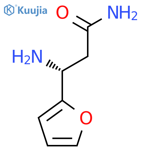 (3R)-3-amino-3-(furan-2-yl)propanamide structure