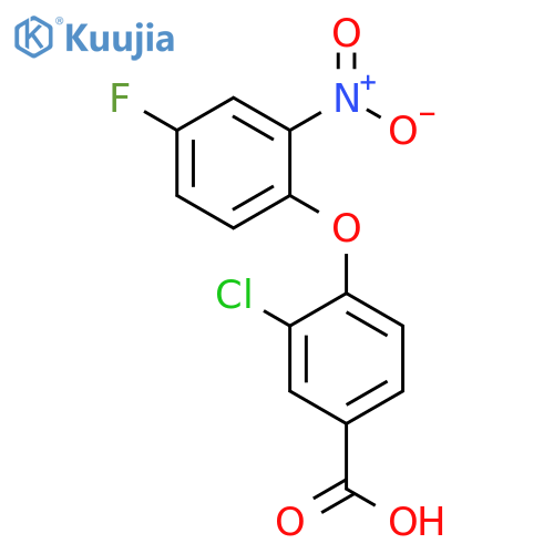 3-chloro-4-(4-fluoro-2-nitrophenoxy)benzoic acid structure