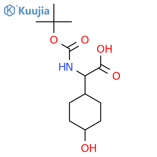 (R)-2-(tert-Butoxycarbonylamino)-2-((1R,4R)-4-hydroxycyclohexyl)aceticacid structure