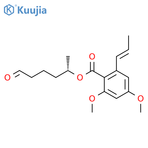 (2S)-6-Oxohexan-2-yl 2,4-dimethoxy-6-(E-prop-1-enyl)benzoate structure