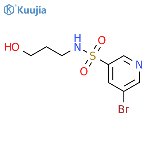 5-Bromo-N-(3-hydroxypropyl)pyridine-3-sulfonamide structure