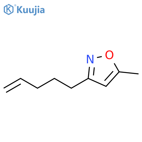 Isoxazole,5-methyl-3-(4-penten-1-yl)- structure