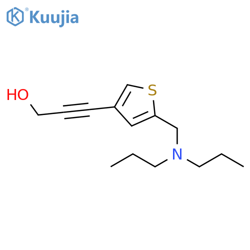 3-{5-(dipropylamino)methylthiophen-3-yl}prop-2-yn-1-ol structure