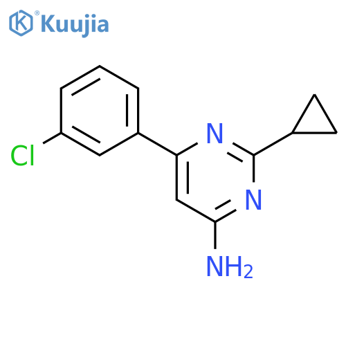 6-(3-chlorophenyl)-2-cyclopropylpyrimidin-4-amine structure