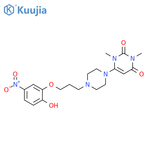 2,4(1H,3H)-Pyrimidinedione,6-[4-[3-(2-hydroxy-5-nitrophenoxy)propyl]-1-piperazinyl]-1,3-dimethyl- structure