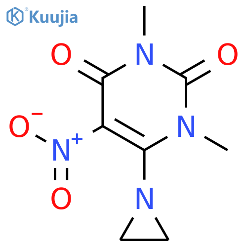 2,4(1H,3H)-PYRIMIDINEDIONE, 6-(1-AZIRIDINYL)-1,3-DIMETHYL-5-NITRO- structure