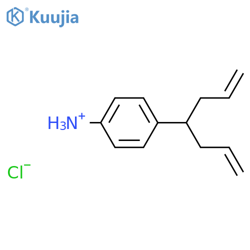Benzenamine,4-[1-(2-propen-1-yl)-3-buten-1-yl]-, hydrochloride (1:1) structure