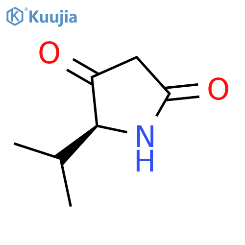 2,4-Pyrrolidinedione, 5-(1-methylethyl)-, (S)- structure