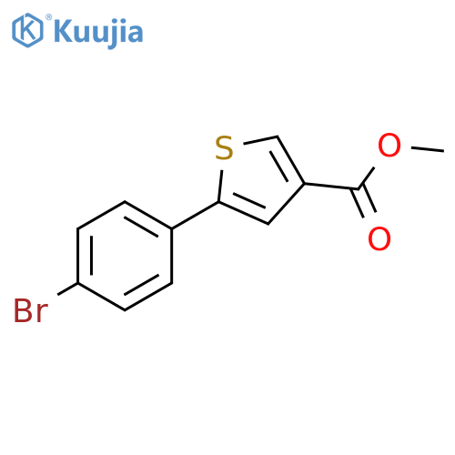 3-Thiophenecarboxylic acid, 5-(4-bromophenyl)-, methyl ester structure