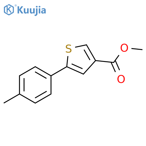 3-Thiophenecarboxylic acid, 5-(4-methylphenyl)-, methyl ester structure