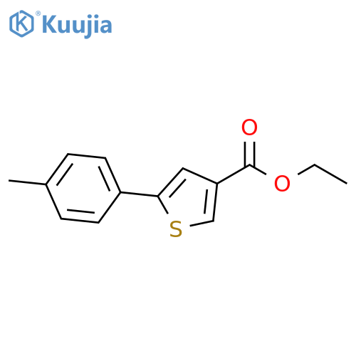 3-Thiophenecarboxylic acid, 5-(4-methylphenyl)-, ethyl ester structure