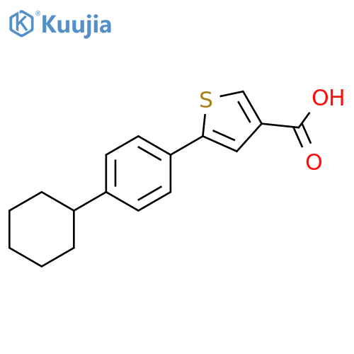 3-Thiophenecarboxylic acid, 5-(4-cyclohexylphenyl)- structure