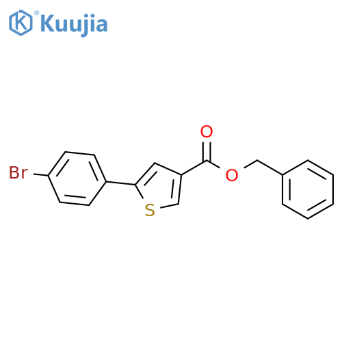 3-Thiophenecarboxylic acid, 5-(4-bromophenyl)-, phenylmethyl ester structure