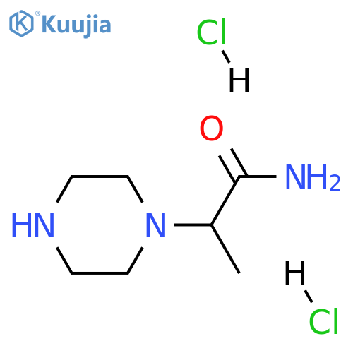 2-piperazin-1-ylpropanamide;dihydrochloride structure