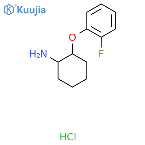 2-(2-Fluorophenoxy)cyclohexan-1-amine hydrochloride structure