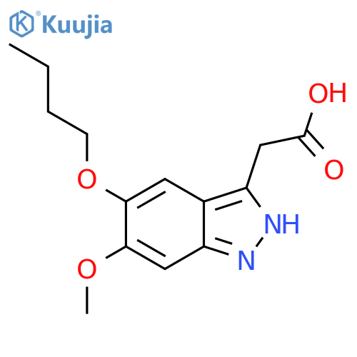 2-(5-butoxy-6-methoxy-1H-indazol-3-yl)acetic acid structure