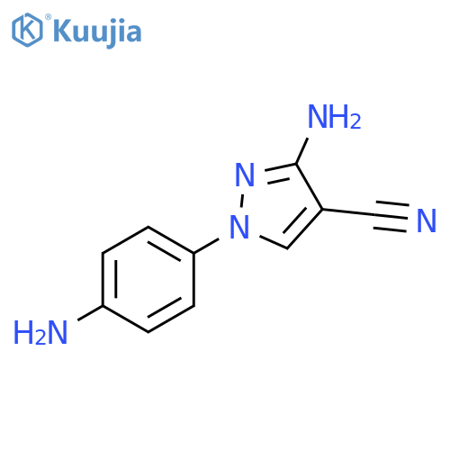 3-amino-1-(4-aminophenyl)-1H-pyrazole-4-carbonitrile structure