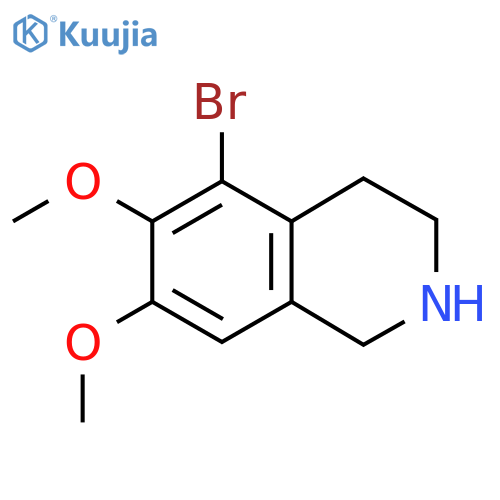 Isoquinoline, 5-bromo-1,2,3,4-tetrahydro-6,7-dimethoxy- structure