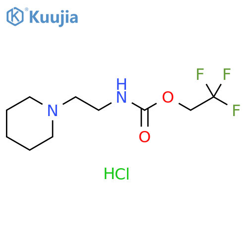 2,2,2-trifluoroethyl N-2-(piperidin-1-yl)ethylcarbamate hydrochloride structure