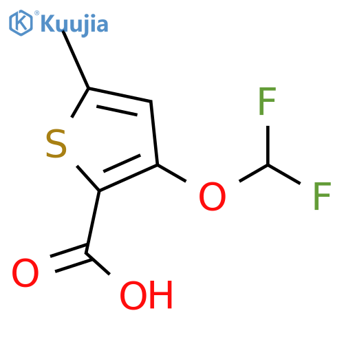 3-(difluoromethoxy)-5-methylthiophene-2-carboxylic acid structure
