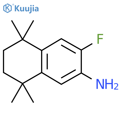 3-Fluoro-5,5,8,8-tetramethyl-5,6,7,8-tetrahydronaphthalen-2-amine structure