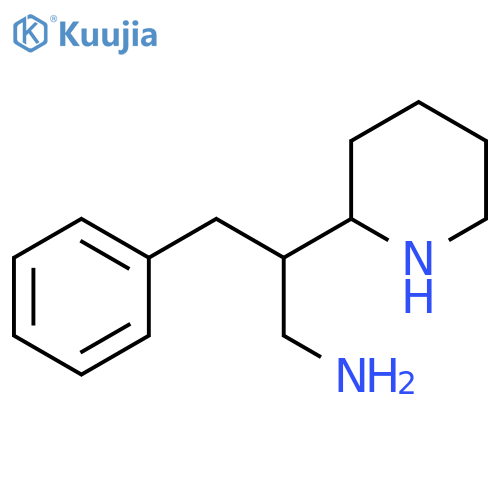 3-Phenyl-2-(piperidin-2-yl)propan-1-amine structure