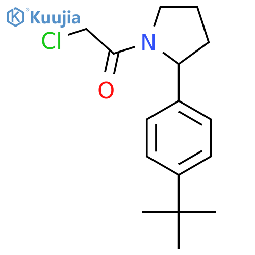 1-2-(4-tert-butylphenyl)pyrrolidin-1-yl-2-chloroethan-1-one structure