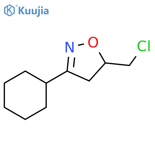 5-(chloromethyl)-3-cyclohexyl-4,5-dihydro-1,2-oxazole structure