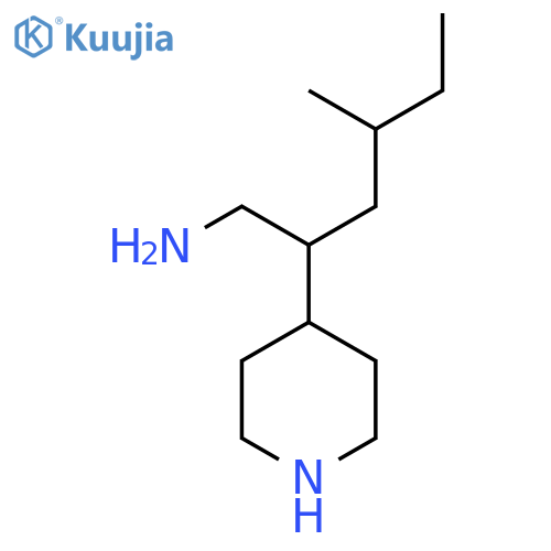 4-Methyl-2-(piperidin-4-yl)hexan-1-amine structure