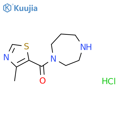 1-(4-methyl-1,3-thiazole-5-carbonyl)-1,4-diazepane dihydrochloride structure