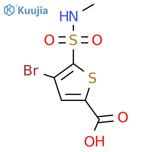 4-Bromo-5-(methylsulfamoyl)thiophene-2-carboxylic acid structure