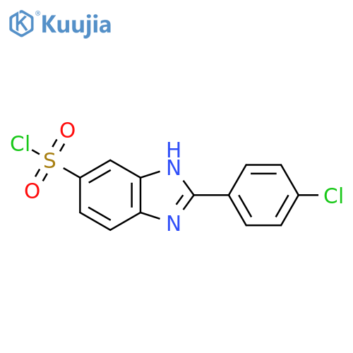 2-(4-chlorophenyl)-1H-1,3-benzodiazole-5-sulfonyl chloride structure