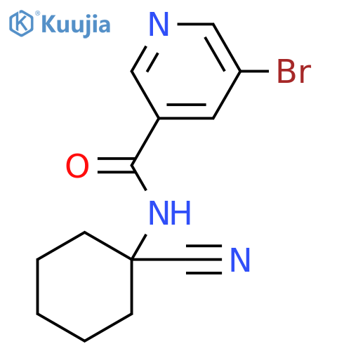 5-Bromo-N-(1-cyanocyclohexyl)-3-pyridinecarboxamide structure