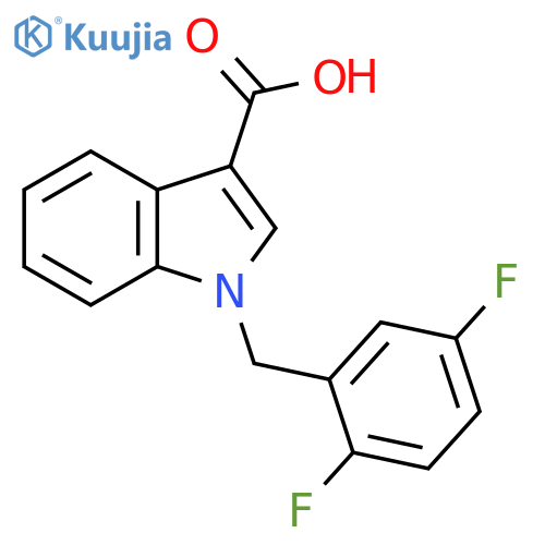 1-(2,5-difluorobenzyl)-1H-indole-3-carboxylic acid structure