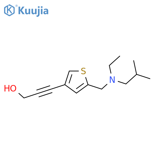 3-(5-{ethyl(2-methylpropyl)aminomethyl}thiophen-3-yl)prop-2-yn-1-ol structure