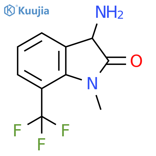 3-amino-1-methyl-7-(trifluoromethyl)-1,3-dihydro-2H-indol-2-one structure