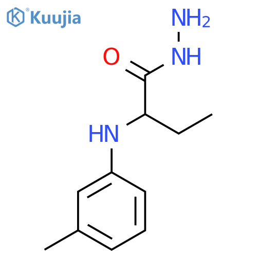 2-[(3-Methylphenyl)amino]butanohydrazide structure