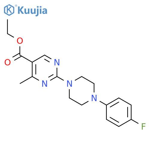 Ethyl 2-4-(4-Fluorophenyl)piperazin-1-yl-4-methylpyrimidine-5-carboxylate structure