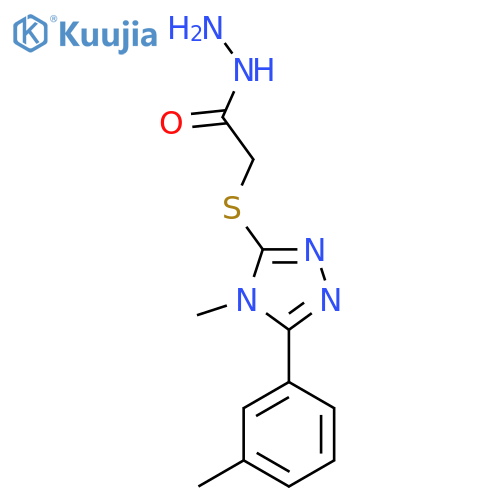 2-{4-Methyl-5-(3-methylphenyl)-4H-1,2,4-triazol-3-ylthio}acetohydrazide structure