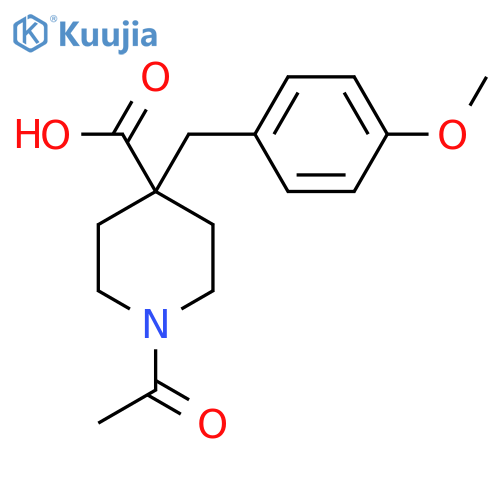 1-Acetyl-4-(4-methoxybenzyl)piperidine-4-carboxylic acid structure