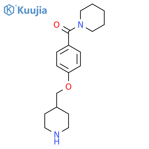 1-4-(Piperidin-4-ylmethoxy)benzoylpiperidine hydrochloride structure