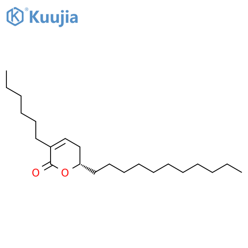(S)-3-Hexyl-5,6-dihydro-6-undecyl-2H-pyran-2-one structure