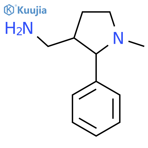 (1-Methyl-2-phenylpyrrolidin-3-yl)methanamine structure