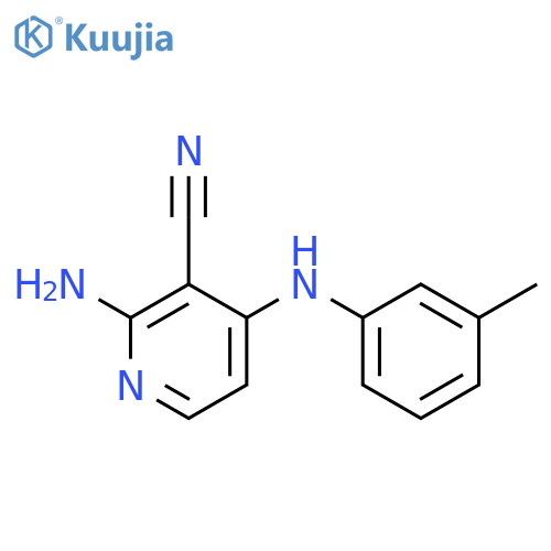 3-Pyridinecarbonitrile,2-amino-4-[(3-methylphenyl)amino]- structure
