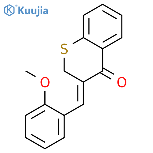 4H-1-Benzothiopyran-4-one,2,3-dihydro-3-[(2-methoxyphenyl)methylene]-, (Z)- (9CI) structure