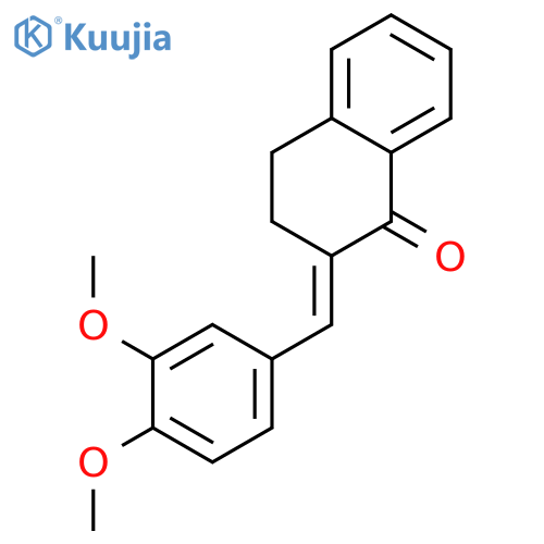 1(2H)-Naphthalenone,2-[(3,4-dimethoxyphenyl)methylene]-3,4-dihydro-, (2E)- structure