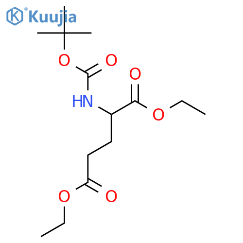 L-Glutamic acid, N-[(1,1-dimethylethoxy)carbonyl]-, diethyl ester structure