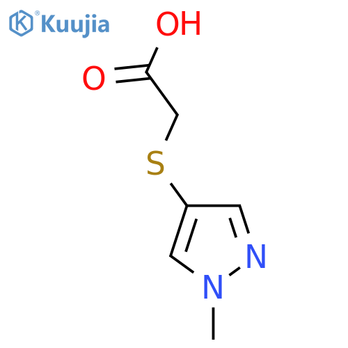2-(1-methyl-1H-pyrazol-4-yl)sulfanylacetic acid structure