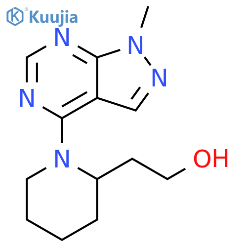 2-(1-{1-methyl-1H-pyrazolo3,4-dpyrimidin-4-yl}piperidin-2-yl)ethan-1-ol structure