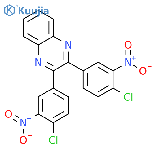 2,3-Bis(4-chloro-3-nitrophenyl)quinoxaline structure